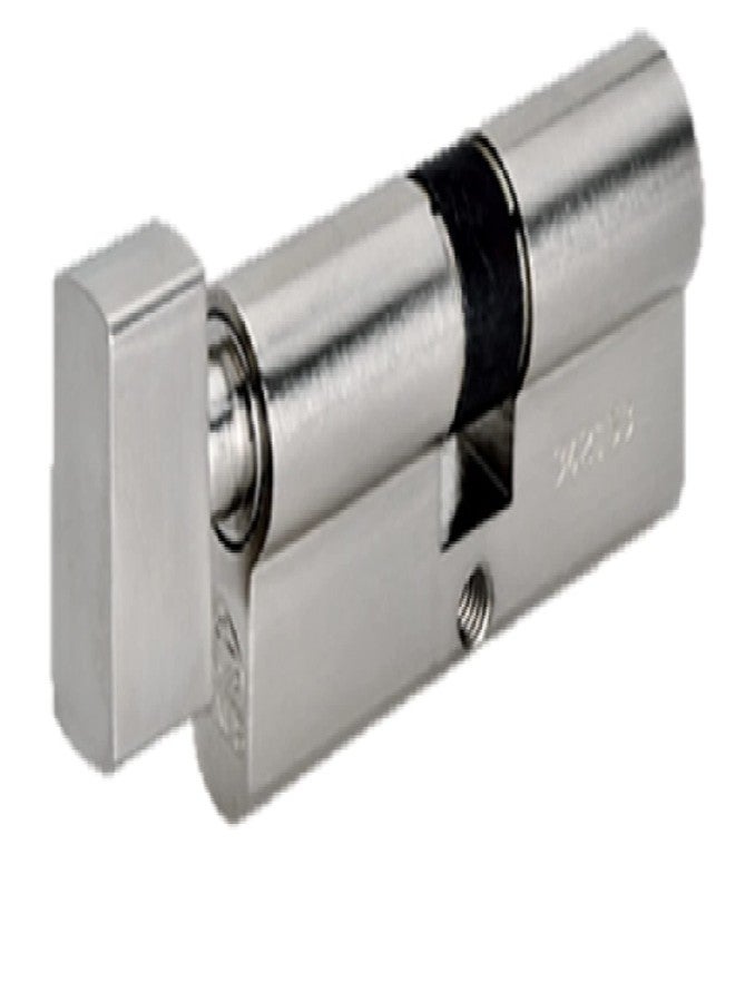 Bonus:- Compact Profile 6 Pin Cylinder (70mm Bathroom, Brush Steel) - Image 1